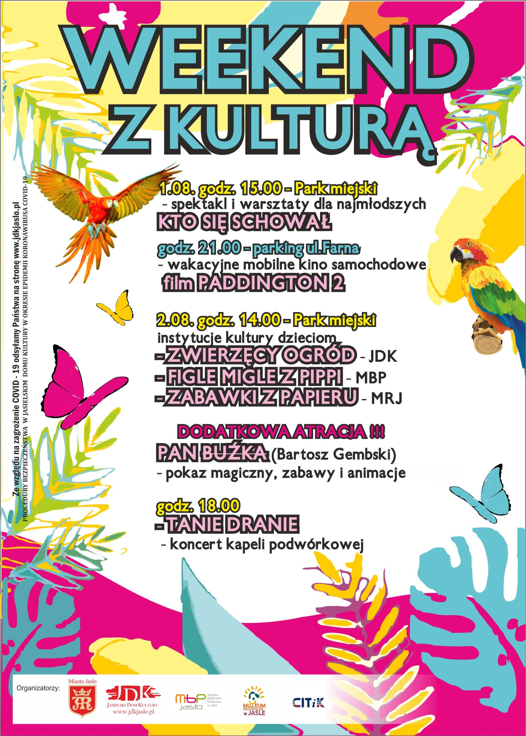 Plakat Weekend z kulturą w jasielskim parku
