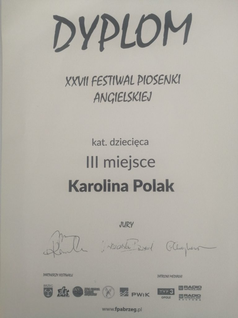 Karolina polak laureatką festiwalu piosenki w Brzegu